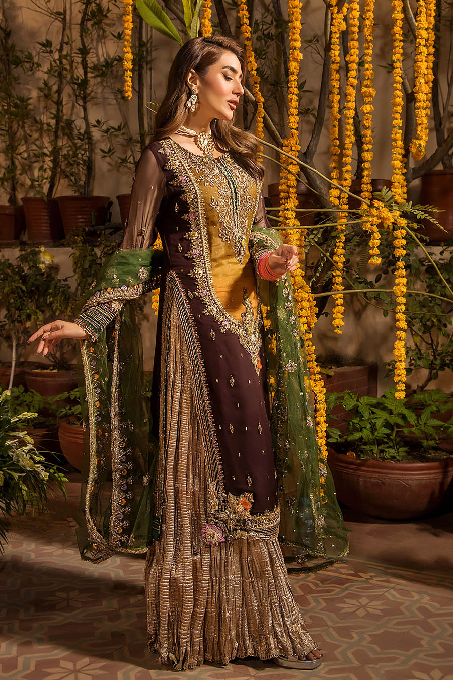 Khuda Baksh Luxury Heavy Embroidered Ciffion 03 Peace Suit - Ready To Wear
