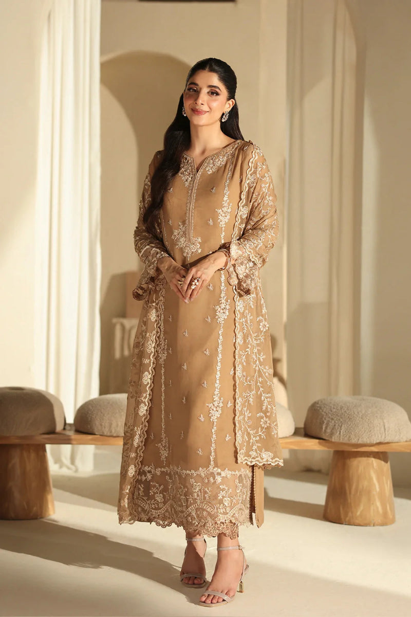 Azure Luxury Heavy Embroidered Ciffion 03 Piece Suit- Ready To Wear