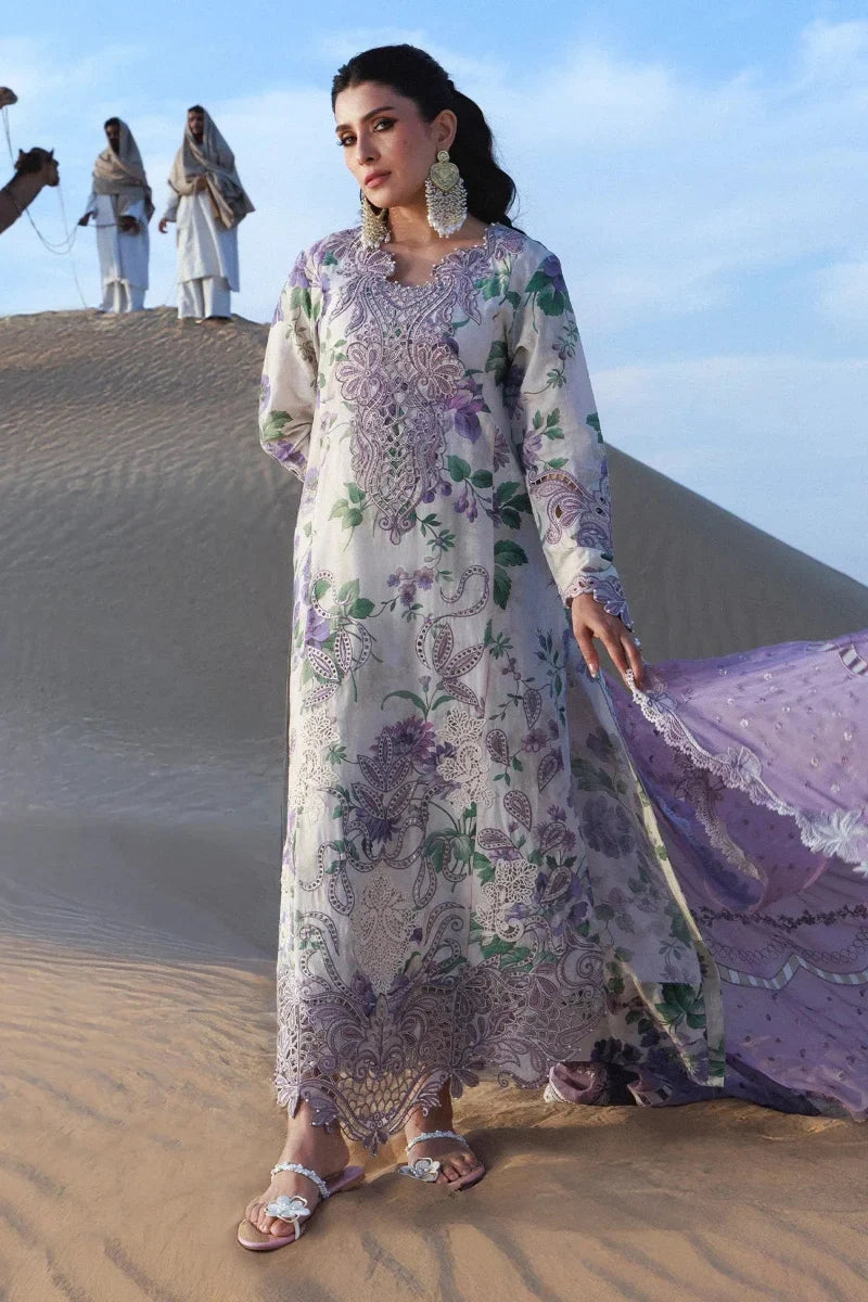 03-Piece Printed Lawn Suit With Embroidery | Ready To Wear