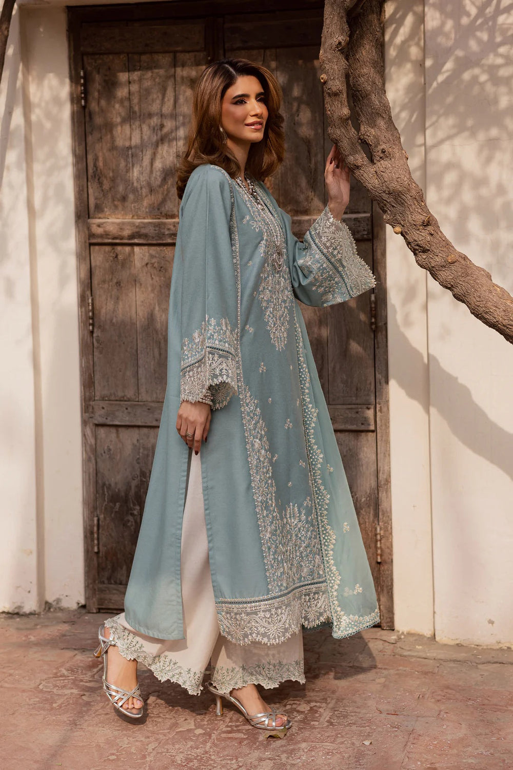 03-Piece Egyptian Lawn Embroidered Suit - Ready  To  Wear
