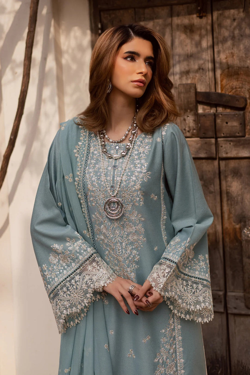 03-Piece Egyptian Lawn Embroidered Suit - Ready  To  Wear