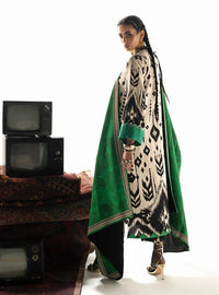03-Piece Embroidered Print Lawn With Embroidered Chiffon Dupatta - Ready To Wear