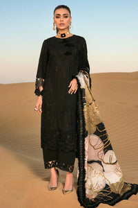 Midnight Desert  Embroidered Cotton Suit - Ready To Wear