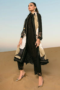 Midnight Desert  Embroidered Cotton Suit - Ready To Wear