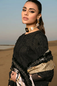 Midnight Desert  Embroidered Cotton Suit - Ready To Wear