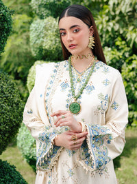 03 - Peace Heavy Embroidered Cotton Chikankari Suit Ready To Wear