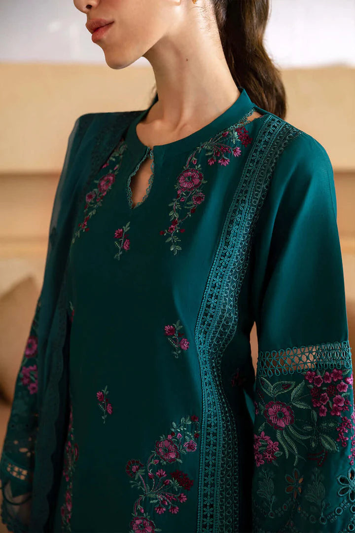 03-Piece Chikankari Lawn Cotton Suit -  Ready To Wear