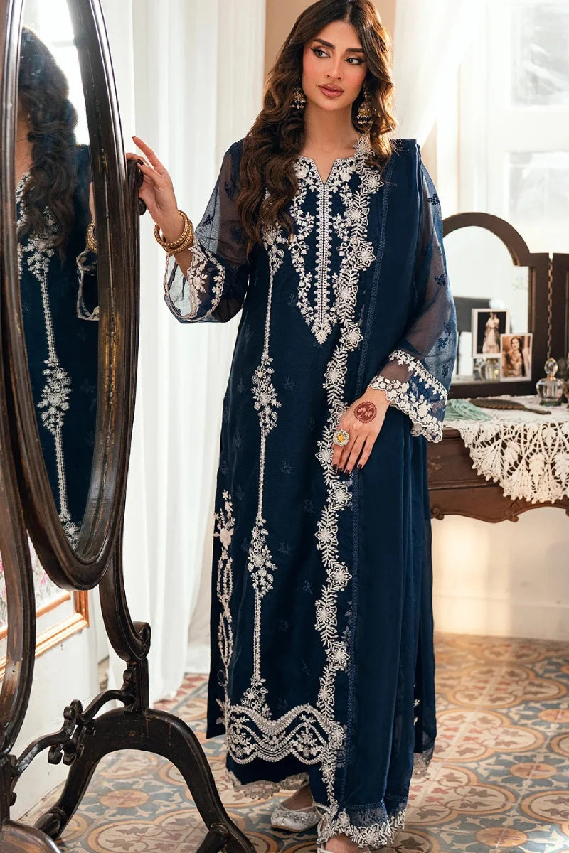 03-Piece Chiffon Suit With Embroidery | Ready To Wear