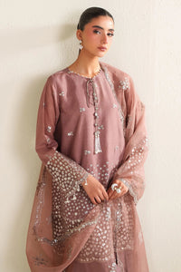 03-Piece Cotton Silk Suit With Organza Dupatta | Ready To Wear