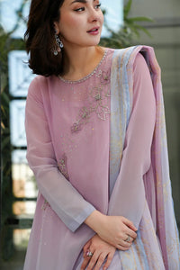 Lilac & Ice Blue Ombre - 3-Piece Chiffon Suit | Ready To Wear