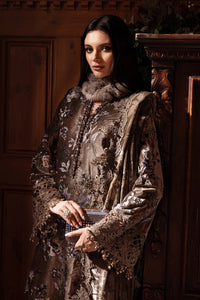 03-Piece Embroidered Velvet Suit- Ready To Wear