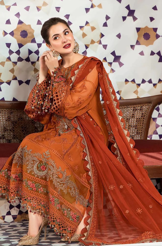 03-Piece Embroidered Chikankari Suit | Ready To Wear