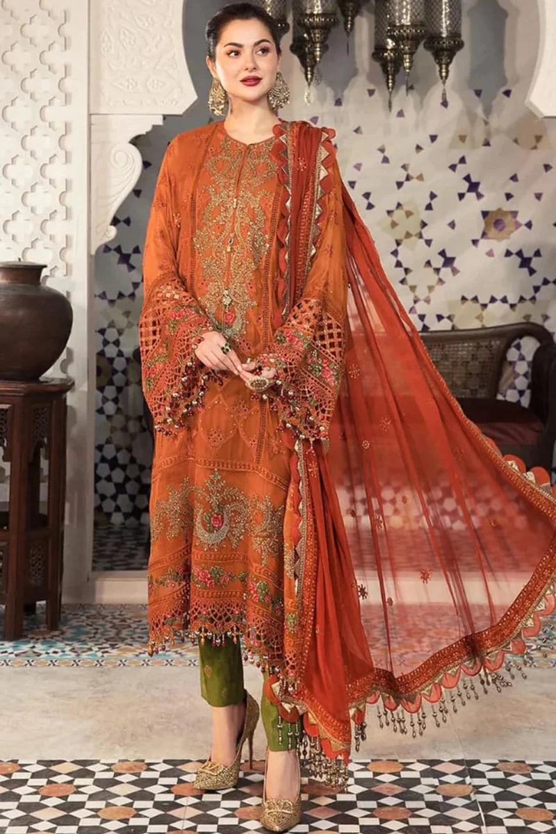 03-Piece Embroidered Chikankari Suit | Ready To Wear
