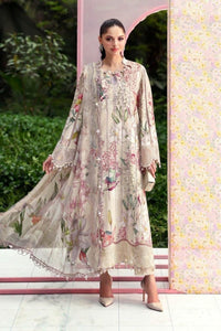 03-Piece Embroidered Printed Lawn Suit With Chiffon Dupatta | Ready To Wear