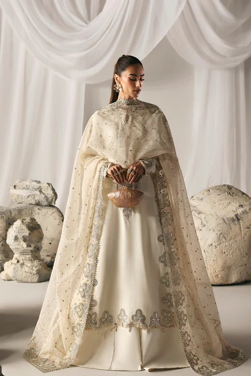 03-Piece Embroidered Lawn Suit With Printed Chiffon Dupatta | Ready To Wear