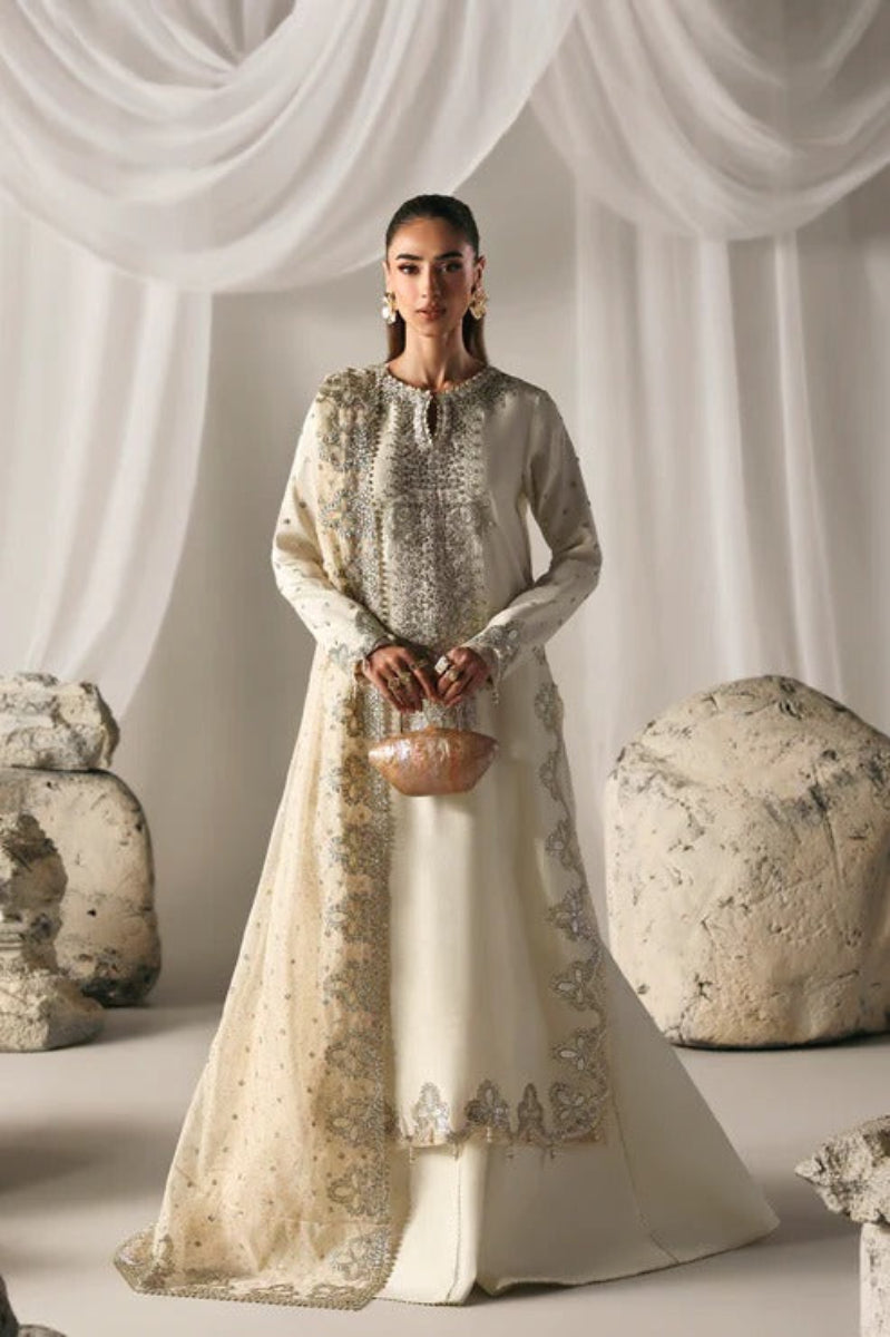 03-Piece Embroidered Lawn Suit With Printed Chiffon Dupatta | Ready To Wear
