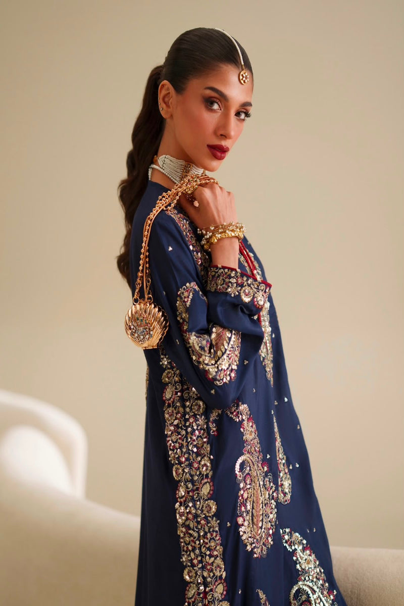 Ethnic Kaftan shamoz Silk Heavy Embroidered 03 Peace Suit -   Ready To Wear