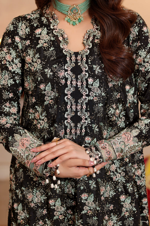 Aneelas Luxury Raw Silk Embroidered  03 Peace Suit - Ready To Wear
