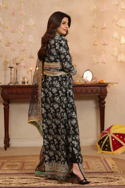 Aneelas Luxury Raw Silk Embroidered  03 Peace Suit - Ready To Wear