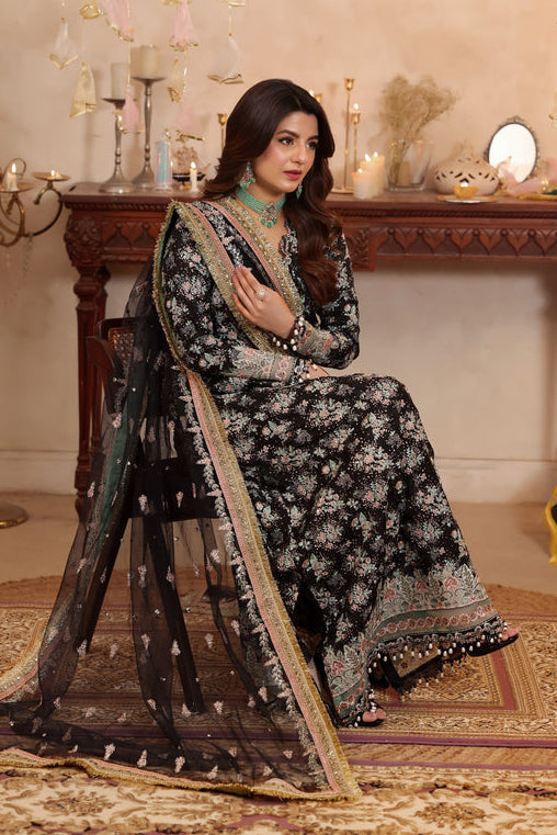 Aneelas Luxury Raw Silk Embroidered  03 Peace Suit - Ready To Wear