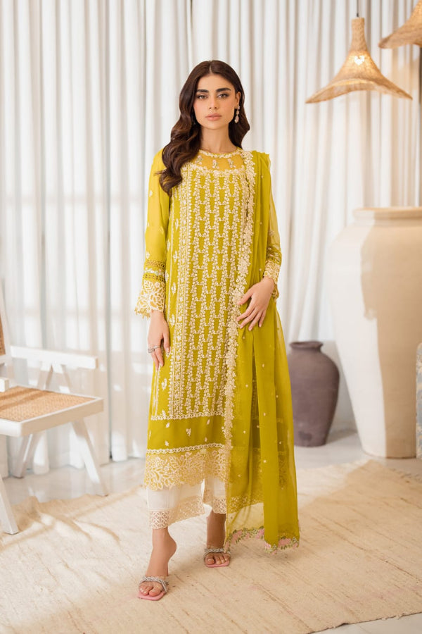 03-Piece Embroidered Chiffon Suit | Ready To Wear