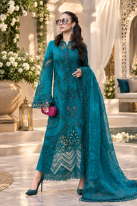03-Piece  Luxury Chikankari Lawn Suit with -  Ready  To  Wear