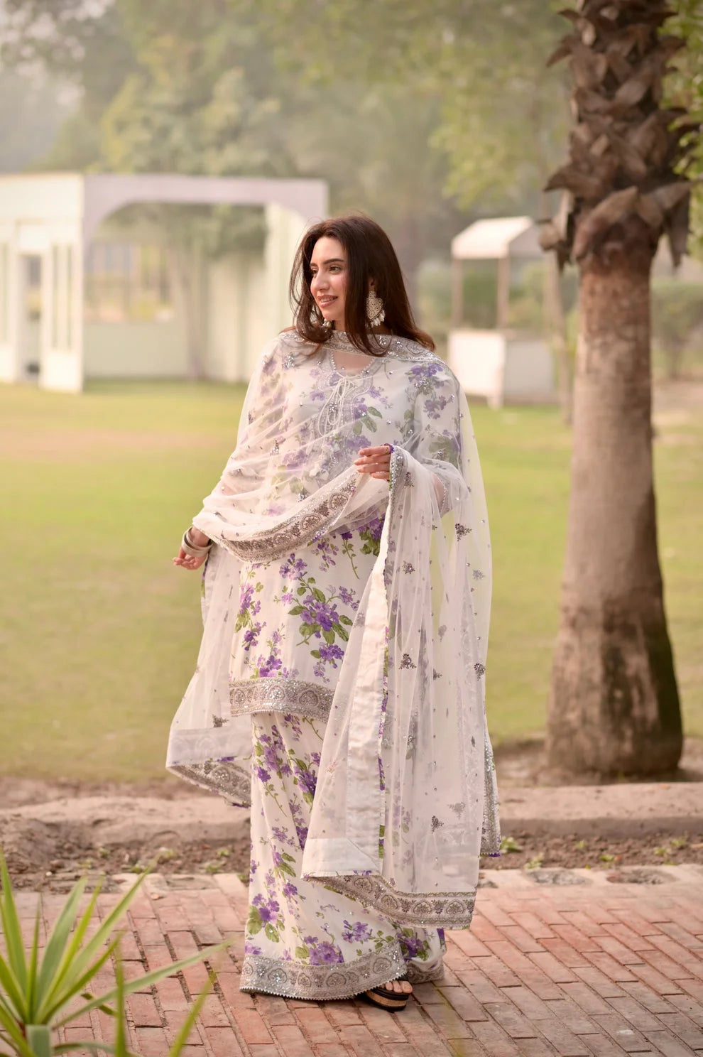 Aneelas Embroidered Lawn 3 Piece suit - Ready To Wear