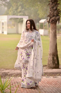 Aneelas Embroidered Lawn 3 Piece suit - Ready To Wear