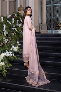 The Dusty Lavender Grace: Embroidered Chiffon 3 Pcs Suit - Ready To Wear