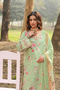 Pastel Mint & Blush Floral: Printed Lawn 03 Peace Suit - Ready To Wear