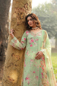 Pastel Mint & Blush Floral: Printed Lawn 03 Peace Suit - Ready To Wear