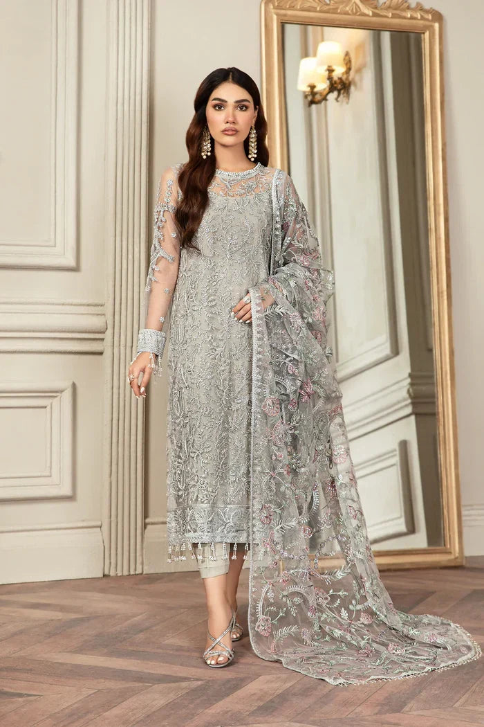 03-Piece Embroidered Net Suit | Ready To Wear
