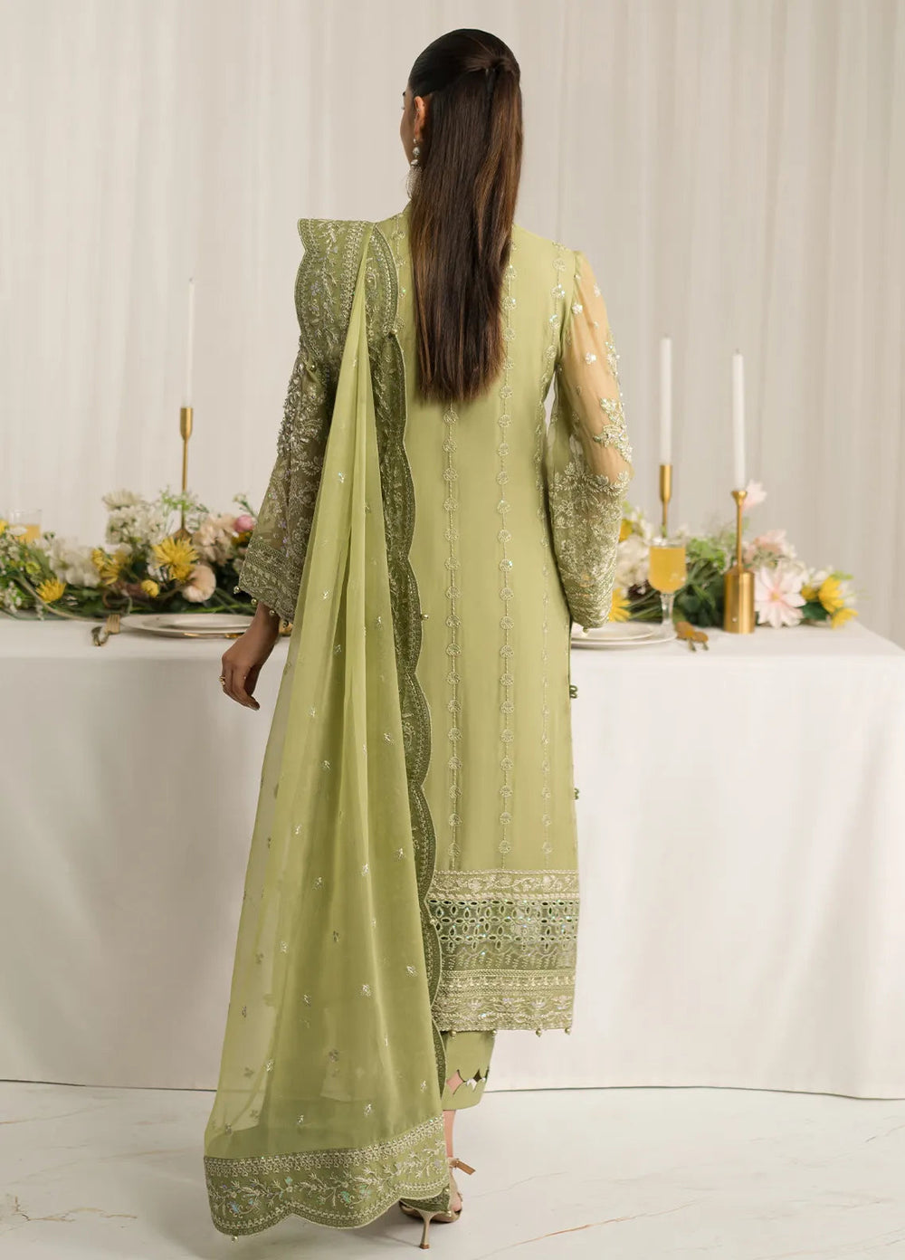 Gulaal  Luxury Heavy Embroidered Ciffion 03 Peace Suit - Ready To Wear