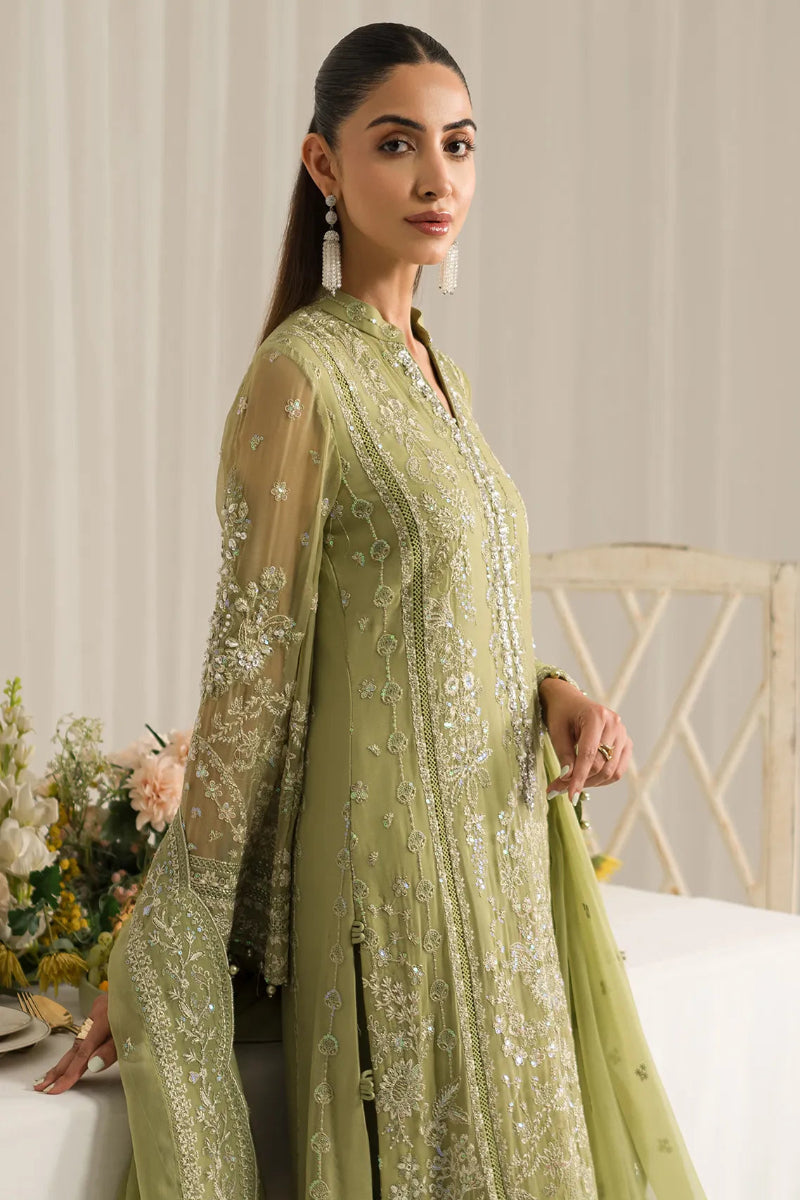 Gulaal  Luxury Heavy Embroidered Ciffion 03 Peace Suit - Ready To Wear