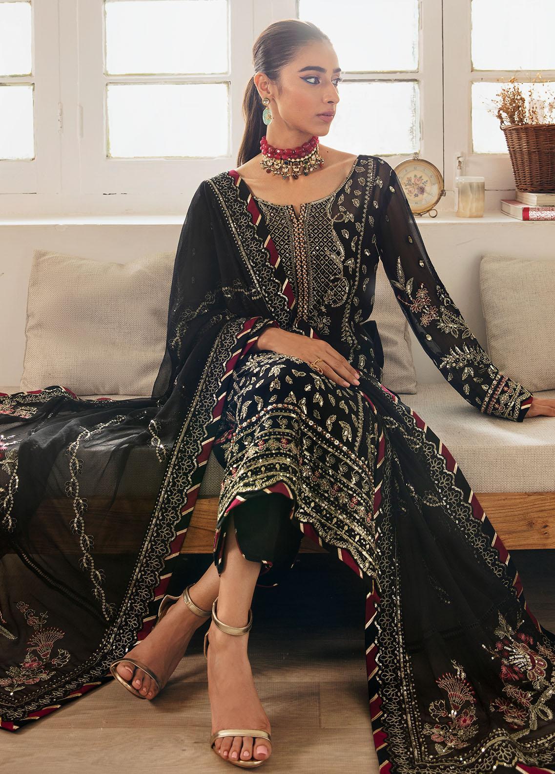 Gulaal Embroidered 03 Peace Chiffon Suits - Ready To wear
