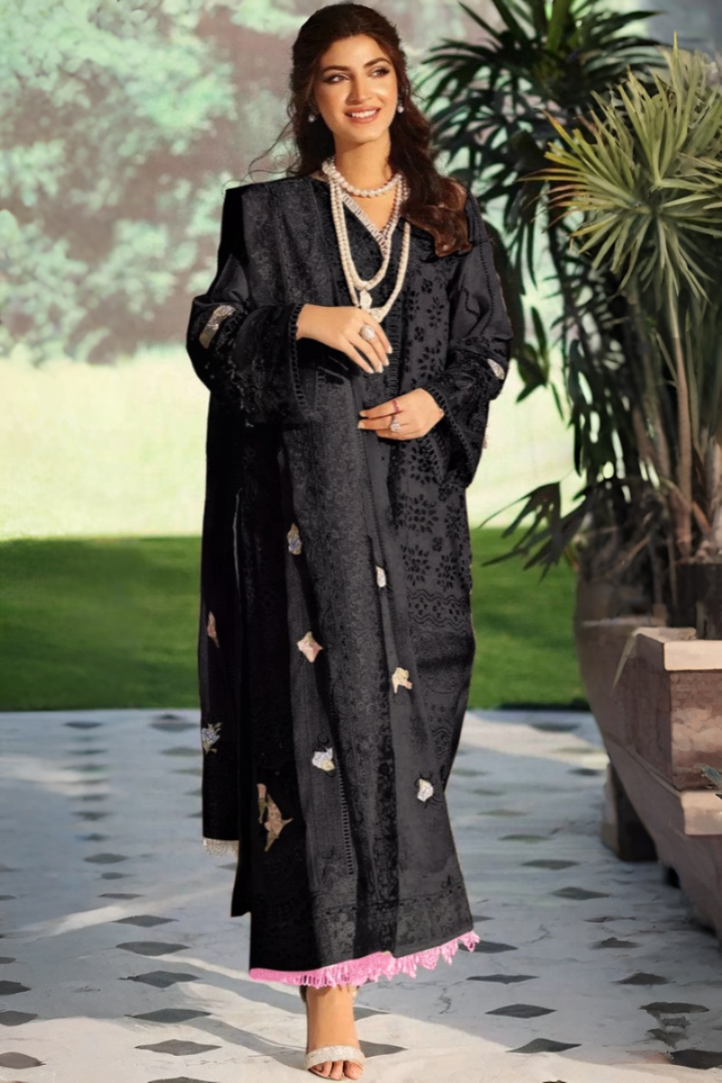 03-Piece Cotton Suit With Embroidery | Ready To Wear