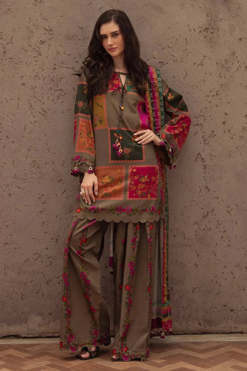 03-Piece Shamoze Silk Suit | Ready To Wear