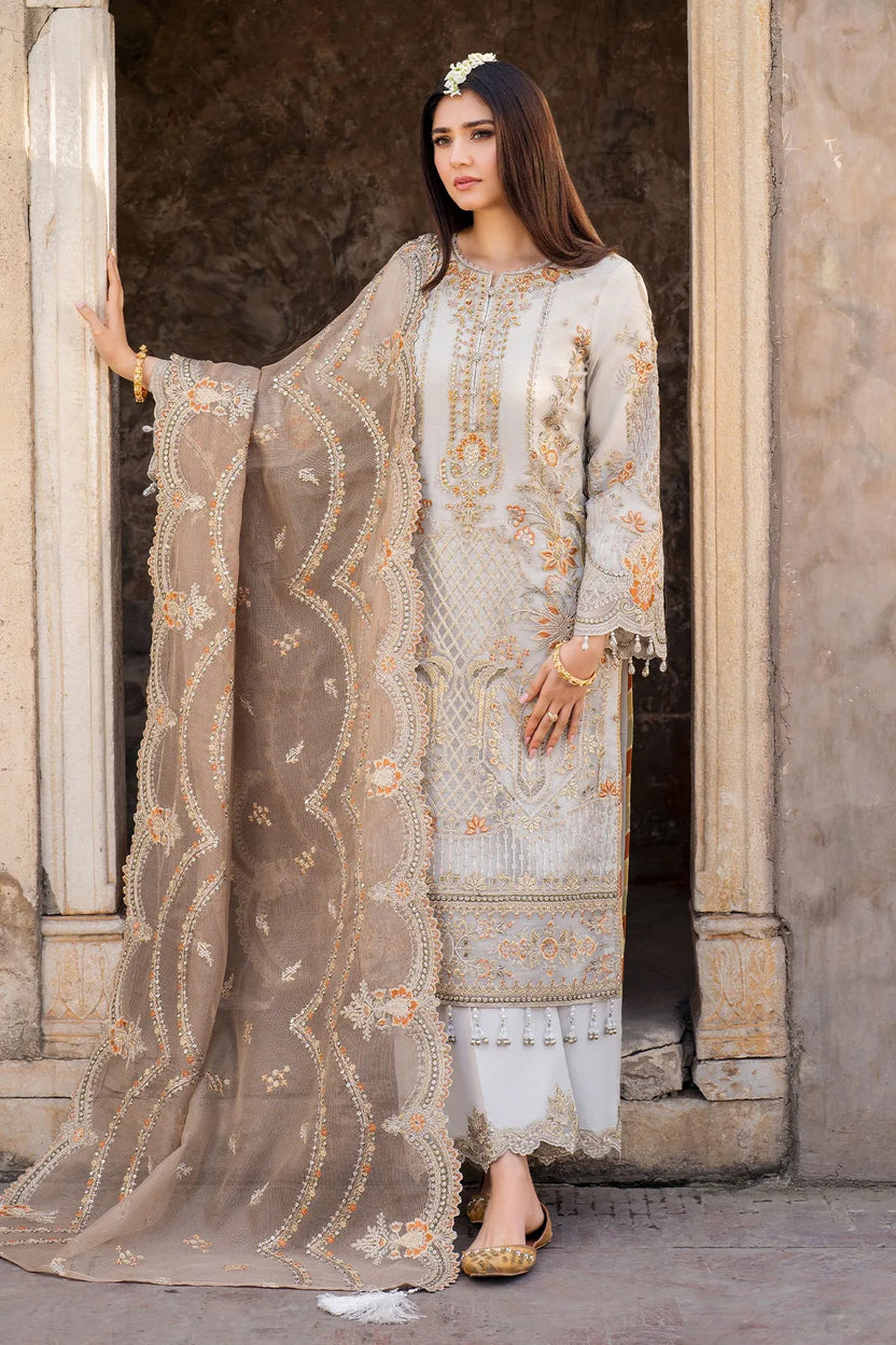 03-Piece Net Suit With Heavy Embroidery | Ready To Wear