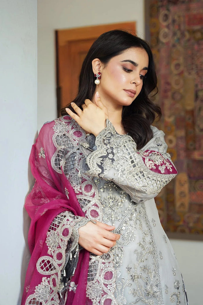 Imrozia Luxury  Heavy Embroidered Ciffion 03 Piece Suit- Ready To Wear