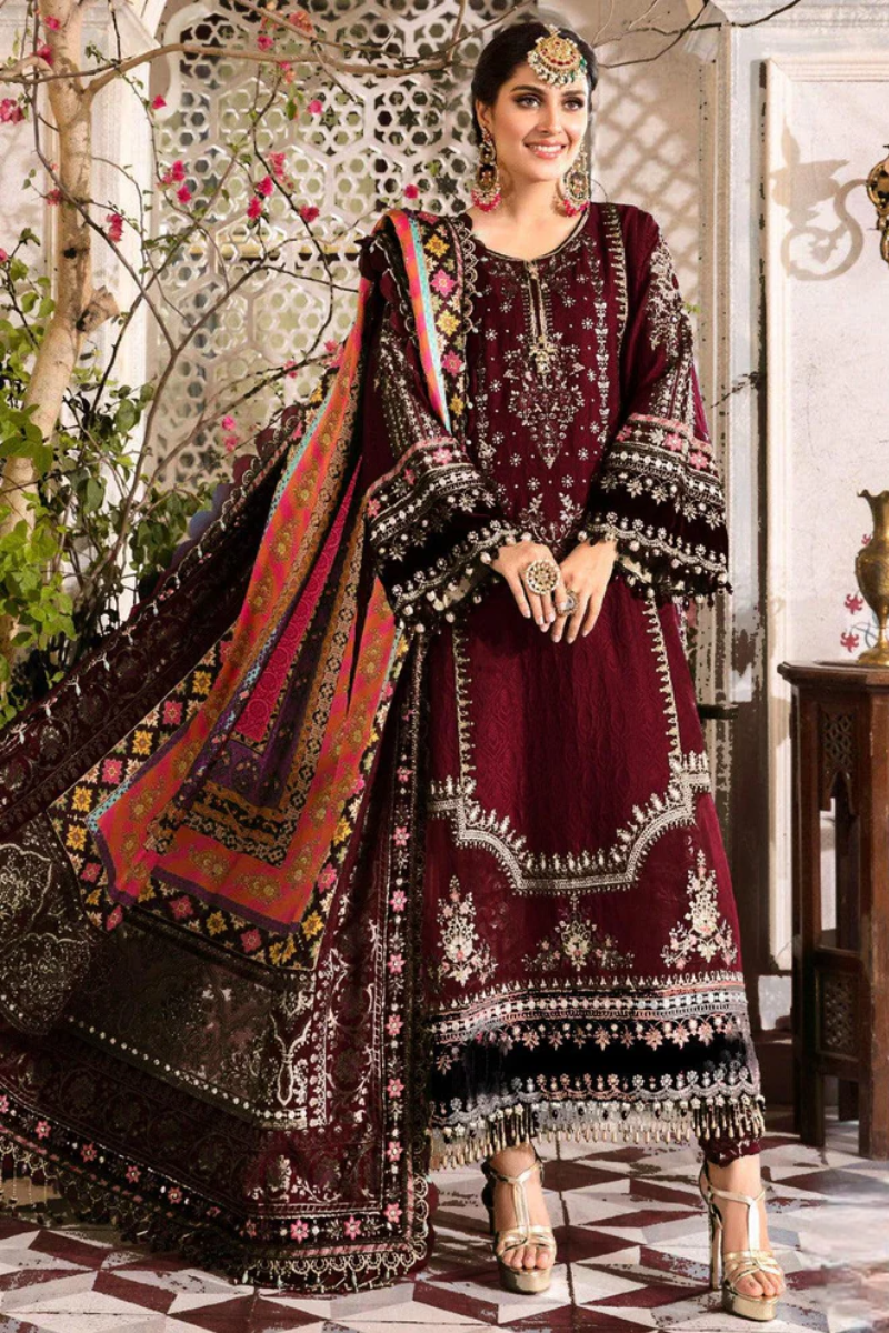 03-Piece Chiffon Suit With Heavy Embroidery | Raedy To Wear