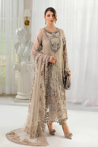 Maria B Luxury Heavy Embroidered Ciffion 03 Peace Suit - Ready To Wear