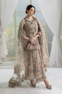 Maria B Luxury Heavy Embroidered Ciffion 03 Peace Suit - Ready To Wear
