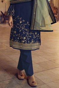 03  peace Luxury Heavy Embroidered Ciffion Mesuri Dress - Ready To Wear