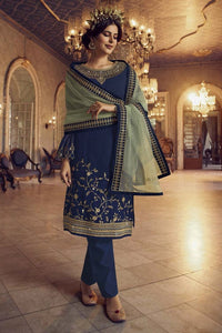 03  peace Luxury Heavy Embroidered Ciffion Mesuri Dress - Ready To Wear