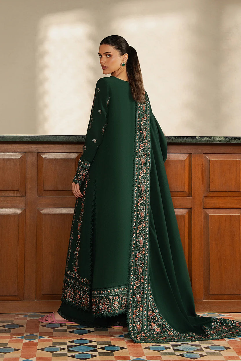 Forest Green & Multi-Color: Embroidered Lawn Suit -  Ready To Wear