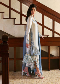 Hussain Rehar Raw Silk Embroidered 03 Piece Suit - Ready To Wear