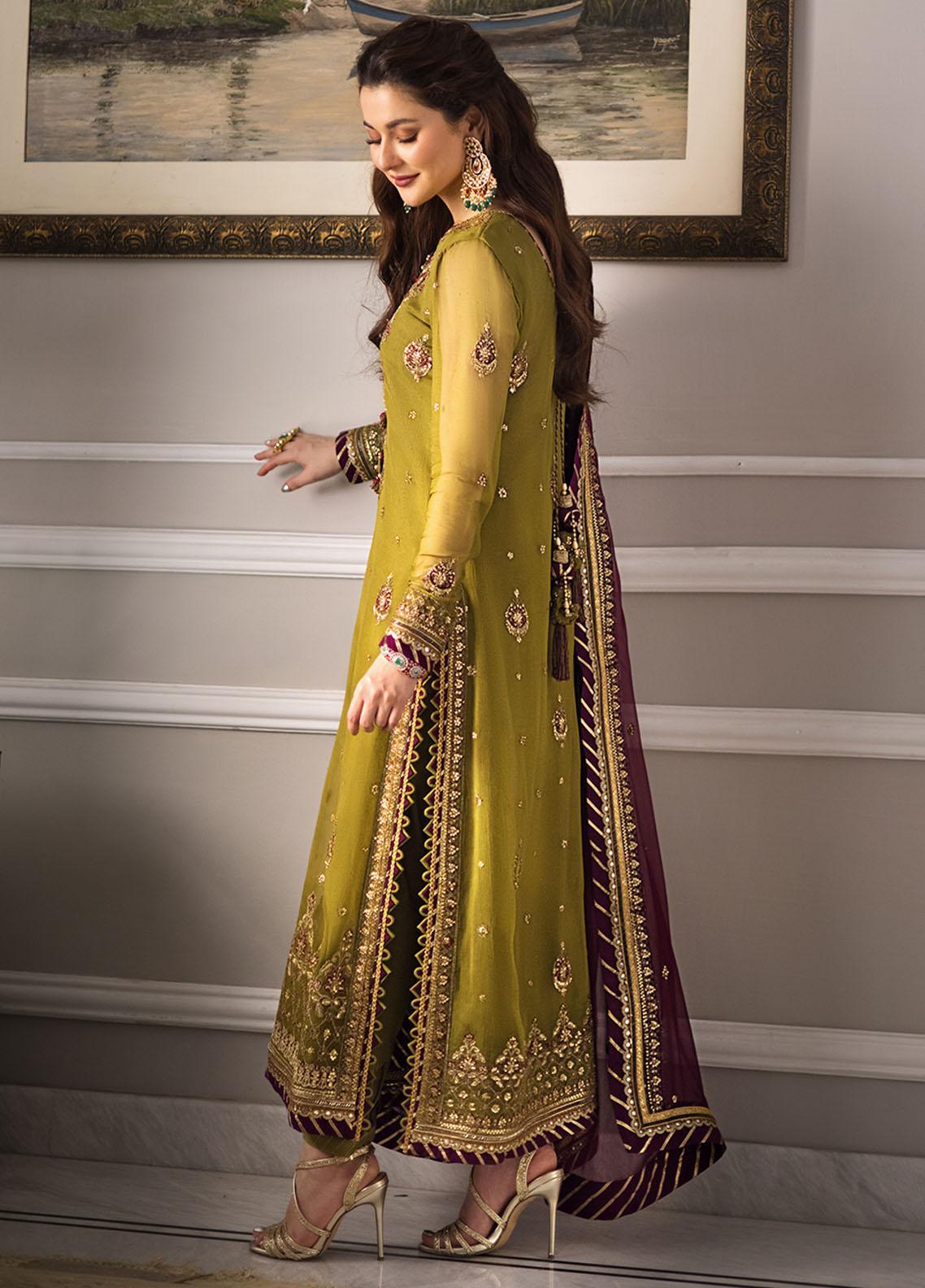 Zari Sitara By Asim Jofa Embroidered Ciffion 03 Peace Suit - Ready To Wear