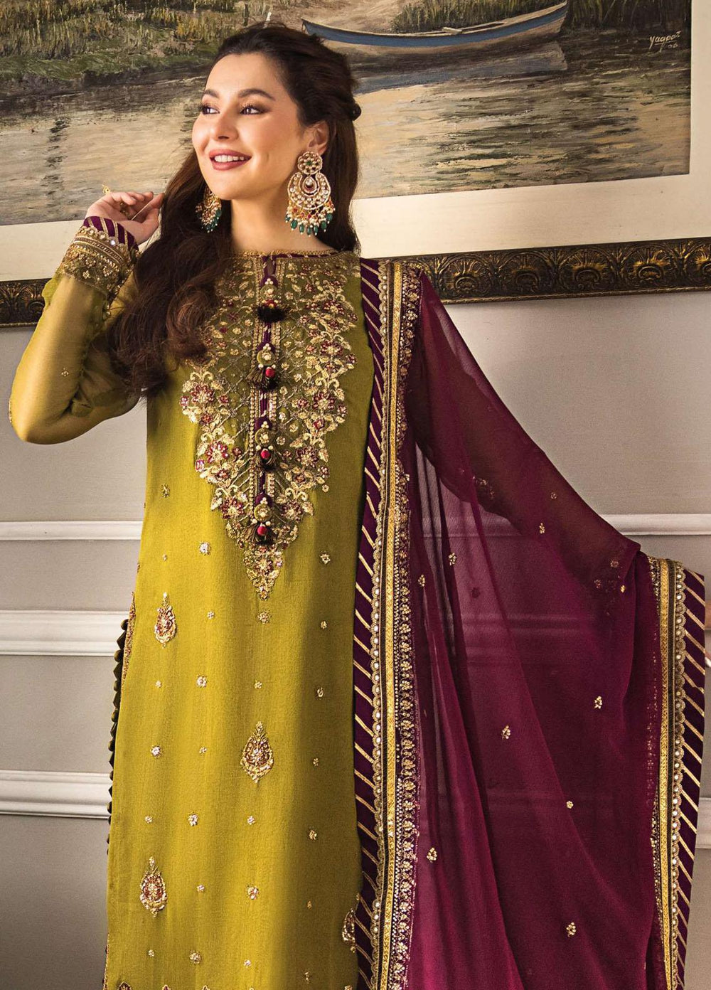Zari Sitara By Asim Jofa Embroidered Ciffion 03 Peace Suit - Ready To Wear
